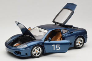 Ferrari 360 Modena #15 Edycja Limitowana Niebieski Metalik Bburago 1:18 3358-F1 Metal — zdjęcie 2 z 8