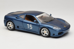 Ferrari 360 Modena #15 Edycja Limitowana Niebieski Metalik Bburago 1:18 3358-F1 Metal — zdjęcie 6 z 8