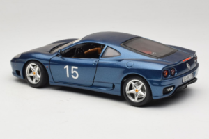 Ferrari 360 Modena #15 Edycja Limitowana Niebieski Metalik Bburago 1:18 3358-F1 Metal — zdjęcie 7 z 8