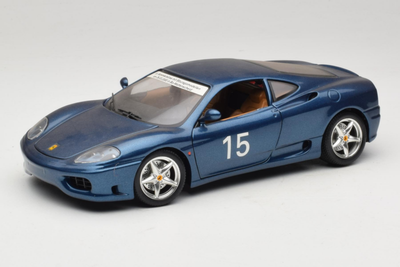 Ferrari 360 Modena #15 Edycja Limitowana Niebieski Metalik Bburago 1:18 3358-F1 Metal