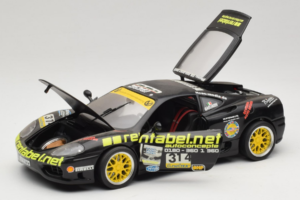 Ferrari 360 Modena Rentabel #314 Gagliardi Czarny Bburago 1:18 3378-B1 Metal — zdjęcie 2 z 8