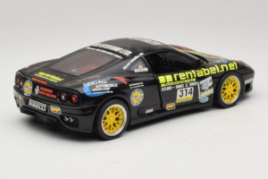 Ferrari 360 Modena Rentabel #314 Gagliardi Czarny Bburago 1:18 3378-B1 Metal — zdjęcie 3 z 8