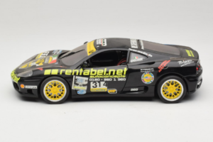 Ferrari 360 Modena Rentabel #314 Gagliardi Czarny Bburago 1:18 3378-B1 Metal — zdjęcie 4 z 8