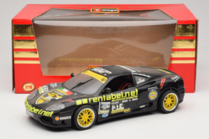 Ferrari 360 Modena Rentabel #314 Gagliardi Czarny Bburago 1:18 3378-B1 Metal — zdjęcie 8 z 8