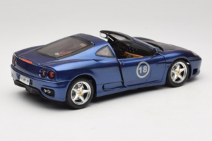 Ferrari 360 Modena Targa Edycja Limitowana 333 szt Fioletowy Metalik Bburago 1:18 3348-F1 Metal — zdjęcie 3 z 8