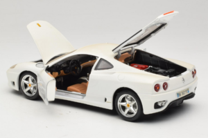Ferrari 360 Modena Biały Bburago 1:18 3368-W1 Metal — zdjęcie 5 z 8