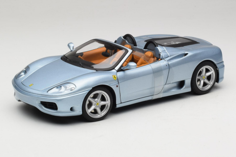 Ferrari 360 Spider Niebieski The Italian Job Hot Wheels 1:18 P9905 Metal