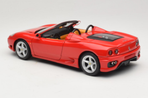 Ferrari 360 Spider Czerwony Hot Wheels 1:18 27774-M1 Metal — zdjęcie 7 z 8