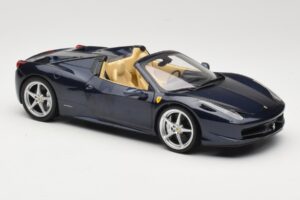 Ferrari 458 Italia Spider Dark Blue Metallic Hot Wheels 1:18 X5529 Metal — zdjęcie 6 z 8