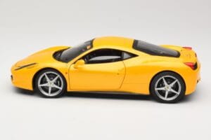 Ferrari 458 Italia Żółty Hot Wheels 1:18 P9894 Metal — zdjęcie 4 z 8
