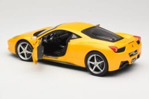 Ferrari 458 Italia Żółty Hot Wheels 1:18 P9894 Metal — zdjęcie 5 z 8