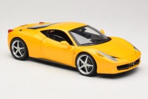 Ferrari 458 Italia Żółty Hot Wheels 1:18 P9894 Metal — zdjęcie 6 z 8
