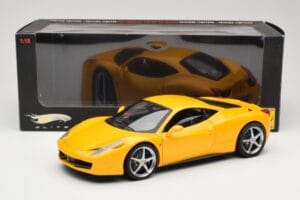 Ferrari 458 Italia Żółty Hot Wheels 1:18 P9894 Metal — zdjęcie 8 z 8