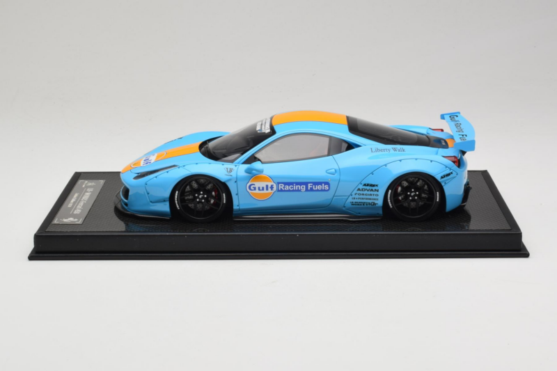 Ferrari 458 LB Works Gulf Blue Orange BBA 1:18 REMC033 Żywica