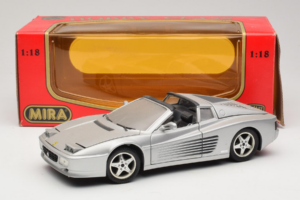 Ferrari 512TR Targa Srebrny Mira 1:18 6175 Metal — zdjęcie 8 z 8