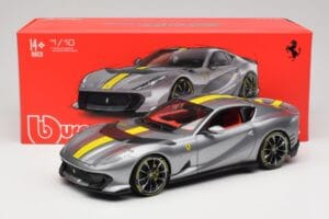 Ferrari 812 Competizione Grigio Coburn Bburago 1:18 18-01647 Metal — zdjęcie 8 z 8