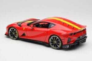 Ferrari 812 Competizione Rosso Corsa Z Żółtymi Paskami Bburago 1:18 18-16915 Metal — zdjęcie 7 z 8