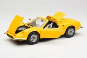 Ferrari Dino 246 GTS Żółty Hot Wheels 1:18 23920 Metal — zdjęcie 2 z 8