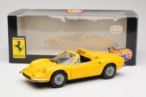 Ferrari Dino 246 GTS Żółty Hot Wheels 1:18 23920 Metal — zdjęcie 8 z 8