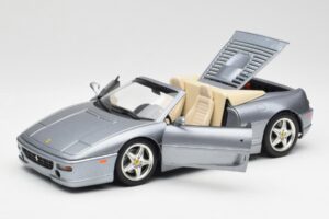 Ferrari F355 Spider Srebrny Hot Wheels 1:18 23907-M1 Metal — zdjęcie 2 z 8