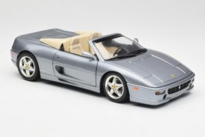 Ferrari F355 Spider Srebrny Hot Wheels 1:18 23907-M1 Metal — zdjęcie 6 z 8