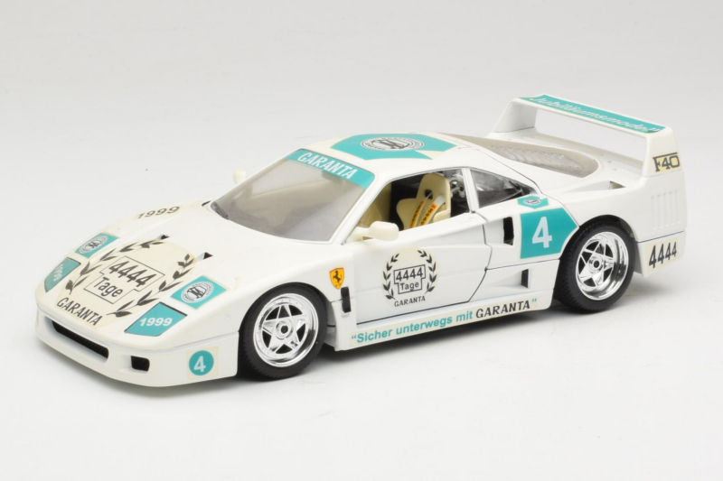 Ferrari F40 4444 Tage Garanta #4 Biały Bburago 1:18 3332-W5 Metal