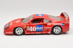 Ferrari F40 #40 J-P. Jabouille / O. Grouillard Art Sports 1987 Bburago 1:18 3332-A1 Metal — zdjęcie 4 z 8