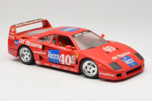 Ferrari F40 #40 J-P. Jabouille / O. Grouillard Art Sports 1987 Bburago 1:18 3332-A1 Metal — zdjęcie 6 z 8
