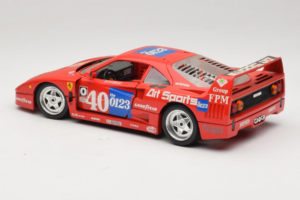 Ferrari F40 #40 J-P. Jabouille / O. Grouillard Art Sports 1987 Bburago 1:18 3332-A1 Metal — zdjęcie 7 z 8