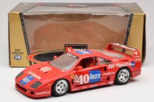Ferrari F40 #40 J-P. Jabouille / O. Grouillard Art Sports 1987 Bburago 1:18 3332-A1 Metal — zdjęcie 8 z 8