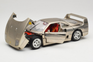 Ferrari F40 Dark Chrome Silver Kroymans Edycja Limitowana Bburago 1:18 3032-C2 Metal — zdjęcie 2 z 8