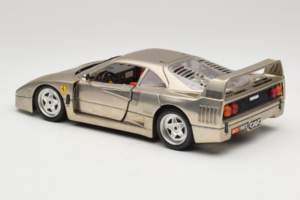 Ferrari F40 Dark Chrome Silver Kroymans Edycja Limitowana Bburago 1:18 3032-C2 Metal — zdjęcie 7 z 8