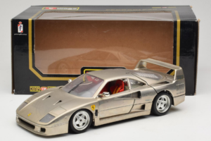 Ferrari F40 Dark Chrome Silver Kroymans Edycja Limitowana Bburago 1:18 3032-C2 Metal — zdjęcie 8 z 8