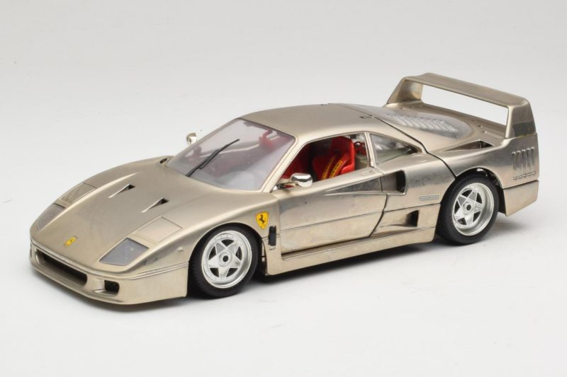 Ferrari F40 Dark Chrome Silver Kroymans Edycja Limitowana Bburago 1:18 3032-C2 Metal