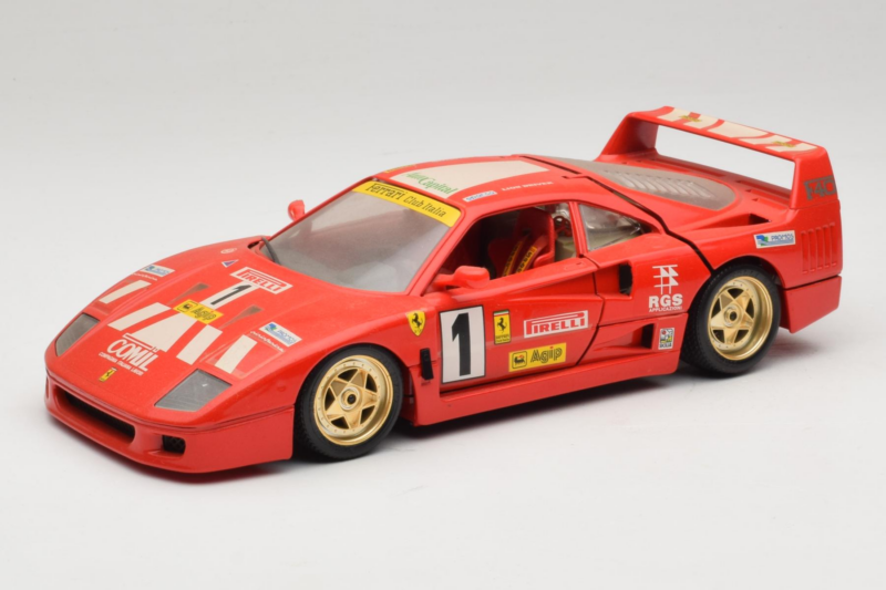 Ferrari F40 Evoluzione #1 Pirelli Czerwony 1992 Bburago 1:18 3042-P1 Metal