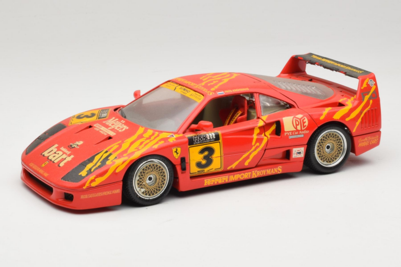 Ferrari F40 #3 F. Kroymans Ferrari Imports Kroymans BBS Wheels Czerwony 1987 Bburago 1:18 3032-H1 Metal