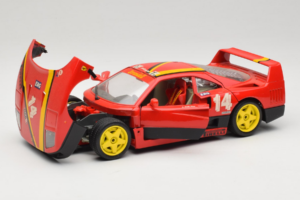 Ferrari F40 Evoluzione #14 L. Dalla Noce H&R Czerwony z Żółtymi Kołami 1992 Bburago 1:18 3042-H1 Metal — zdjęcie 2 z 8