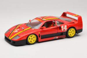 Ferrari F40 Evoluzione #14 L. Dalla Noce H&R Czerwony z Żółtymi Kołami 1992 Bburago 1:18 3042-H1 Metal