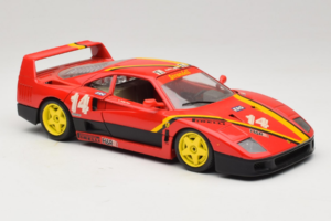 Ferrari F40 Evoluzione #14 L. Dalla Noce H&R Czerwony z Żółtymi Kołami 1992 Bburago 1:18 3042-H1 Metal — zdjęcie 6 z 8