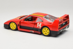 Ferrari F40 Evoluzione #14 L. Dalla Noce H&R Czerwony z Żółtymi Kołami 1992 Bburago 1:18 3042-H1 Metal — zdjęcie 7 z 8
