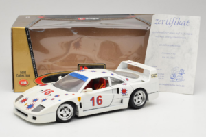 Ferrari F40 #16 Borsenmodells Biały Limited Edition 333 pcs 1987 Bburago 1:18 3332-W1 Metal — zdjęcie 8 z 8