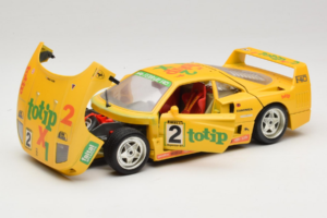 Ferrari F40 Totip Jolly Club #2 Żółty Bburago 1:18 3332-Y1 Metal — zdjęcie 2 z 8