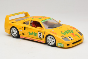Ferrari F40 Totip Jolly Club #2 Żółty Bburago 1:18 3332-Y1 Metal — zdjęcie 6 z 8