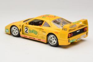 Ferrari F40 Totip Jolly Club #2 Żółty Bburago 1:18 3332-Y1 Metal — zdjęcie 7 z 8