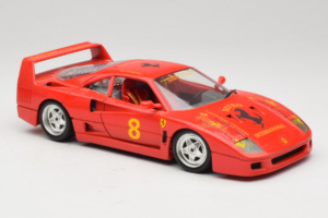 Ferrari F40 #8 Bevro International Czerwony 1987 Bburago 1:18 3332-P3 Metal — zdjęcie 6 z 8