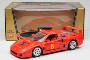 Ferrari F40 #8 Bevro International Czerwony 1987 Bburago 1:18 3332-P3 Metal — zdjęcie 8 z 8