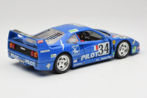 Ferrari F40 #34 M. Ferte / Thavenin / Palau Pilot Niebieski 1987 Bburago 1:18 3032-B1 Metal — zdjęcie 3 z 8