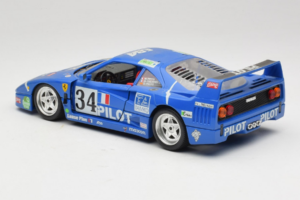 Ferrari F40 #34 M. Ferte / Thavenin / Palau Pilot Niebieski 1987 Bburago 1:18 3032-B1 Metal — zdjęcie 7 z 8