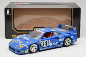 Ferrari F40 #34 M. Ferte / Thavenin / Palau Pilot Niebieski 1987 Bburago 1:18 3032-B1 Metal — zdjęcie 8 z 8