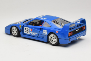 Ferrari F40 Pilot #56 Niebieski Bburago 1:18 3332-BL1 Metal — zdjęcie 7 z 8